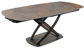 Masa extensibila cu design prin rotire Inception 130-190cm aspect ruginiu