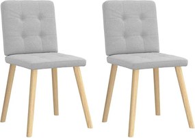 vidaXL Scaune de sufragerie 2 buc țesătură gri nor