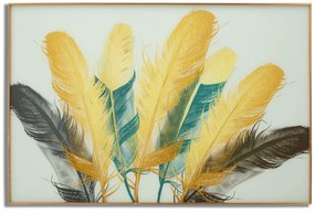 Tablou Feathering rama gold 80/3,5/120 cm