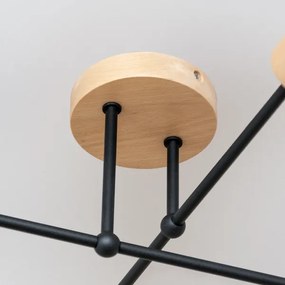 Lustră aplicată CAMBRIDGE 4xE27/15W/230V, din lemn de pin