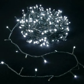 Aigostar - Ghirlandă luminoasă LED pentru exterior, 500 LED, 8 funcții, alimentare 4x AA, 25,3 m, alb rece