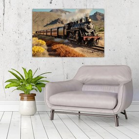 Tablou - Locomotivă cu aburi (90x60 cm)