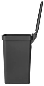 Coș cu pedală Brabantia StepUp 1008479, 16 L, Materiale ecologice, Deschidere mare, Gri închis