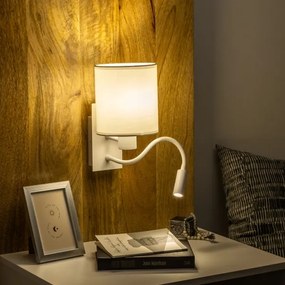 Lampă LED flexibilă de perete Brilagi NUBILA 1xE27/25W/230V + LED/3W alb