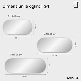 Oglindă atipică cu iluminare LED G4