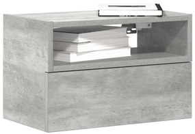 vidaXL Noptiere de perete, 2 buc., gri beton, 45x26x28,5 cm
