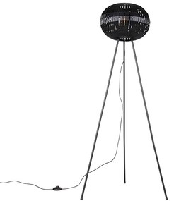 Lampa de podea moderna cu trepied neagra - Zoë