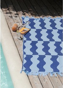 Prosop de plajă albastru din bumbac 100x160 cm Nugo – noo.ma