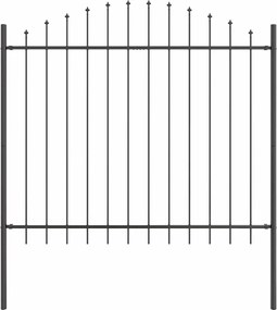 vidaXL Gard de Grădină Gri 170 x 165 cm Oțel vopsit electrostatic