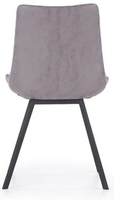 Scaun de bucaterie Alfredo, gri/negru