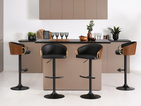 Scaun Elviria H (nuc închis + negru). Promo -15%. 1110665