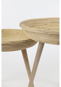 Măsuțe auxiliare 2 buc. rotunde din ratan ø 56 cm Colon – Light &amp; Living