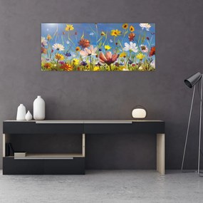 Tablou cu luncă înflorită (120x50 cm)