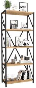 Biblioteca RF.004.004.126, Gauge Concept, 64x30x150 cm, PAL, stejar