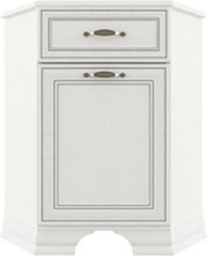 Comoda de colt TIFFANY, alb vintage, PAL, 58x58x90 cm