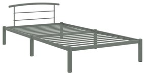 284663 vidaXL Cadru de pat, gri, 100 x 200 cm, metal