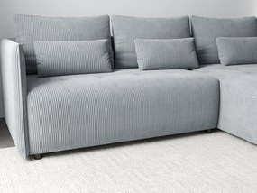 Colțar extensibil dumonde cu ladă de depozitare si sezut confortabil din spuma high-density, Malta Zoom Grey II 235x185 cm