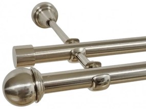 Galerie dubla fara inele todi max 19 mm inox (Alege marime: 140 cm)