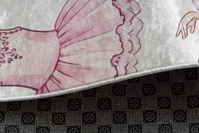 BAMBINO 61600 covor lavabil Balerina, pentru copii anti-alunecare - cremă / roz