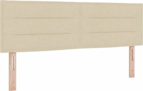 vidaXL Tăblie cap Crem 144 cm țesătură