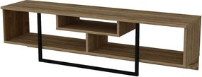 Comoda TV Asal, nuc/negru, PAL melaminat, 150x35x40 cm