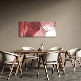 Tablou - Floare abstractă roșie N⁰1 (120x50 cm)