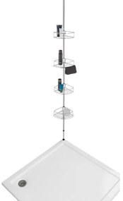 WENKO 21803100 - Poliță de colț DOLCEDO, 31 x 27,5 cm, inox/crom lucios