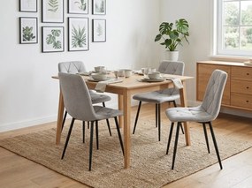 Scaun LIBRA PLATINUM GREY gri cu picioare negre