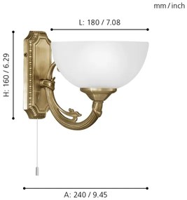 Aplică EGLO 82751 SAVOY 1xE14/40W/230V