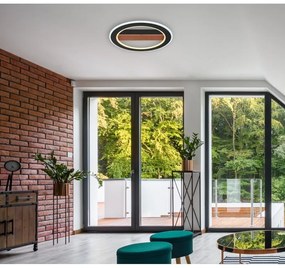 Plafoniera LED design modern Mattia negru mat