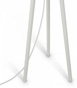 Lampadar modern alb din lemn cu abajur Maytoni Calvin