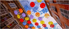 Tablou - Umbrele colorate (120x50 cm)