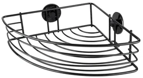 Etajera baie colt, Black Wall, otel, 8.7x31x22 cm
