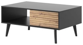 Măsuță de cafea WILLOW 46x104 cm negru/stejar artizan