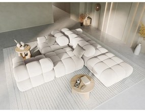 Canapea modulară bej cu tapițerie din catifea 282 cm Bellis – Micadoni