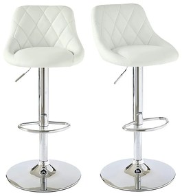 2 buc scaune de bar cu spatar, in doua culori-alb