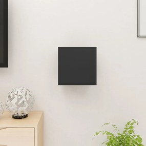 Dulap TV montaj pe perete, negru extralucios, 30,5x30x30 cm 1, negru foarte lucios