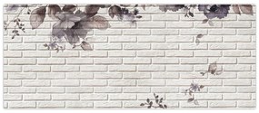 Tablou cu perete și buchet (120x50 cm)
