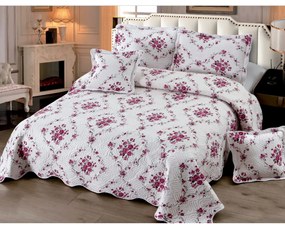 Cuvertura bumbac 100%, 5 piese, pat 2 persoane, 230x250 cm, CB262