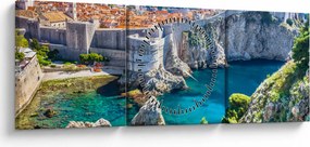 Tablou - Dubrovnik (cu ceas) (90x30 cm)