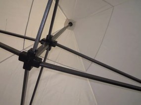 Cort de grădină foarfecă DELUXE+pereți laterali - 3x3m alb