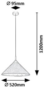 Lustra suspendata din material ecologic Linavo D-52cm
