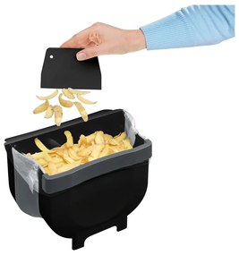 Coș de gunoi suspendat Wenko Black Outdoor Kitchen Fago, 5 l, negru