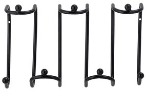 Cuier de perete negru din metal Maltha – Bloomingville