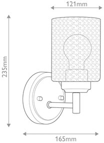 Lampă de perete Kichler KL-WINSLOW-1W-NBR WINSLOW 1xE27/60W/230V alamă