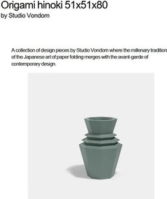 Ghiveci plante design decorativ modern exterior/interior ORIGAMI Hinoki 51x51x80cm