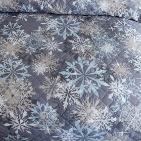 Cuvertura de pat SNOWFLAKE, albastru-gri Dimensiune: 220 x 240 cm