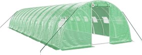 vidaXL Seră cu cadru din oțel, verde, 48 m², 12x4x2 m