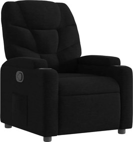 vidaXL Fotoliu rabatabil din material textil negru