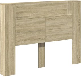 vidaXL Cadran cu LED Sonoma 140 x 16,5 x 103,5 cm Lemn compozit